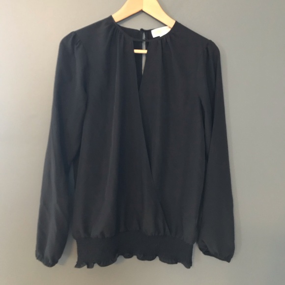 Long sleeve black Michael Kors blouse - Picture 1 of 4